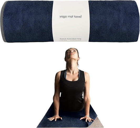Muka Yoga Mat Towel for Hot Yoga Non-Slip, Pilates Mat Cover Absorbent Soft Gym Sweat Towel 72x24 Inch