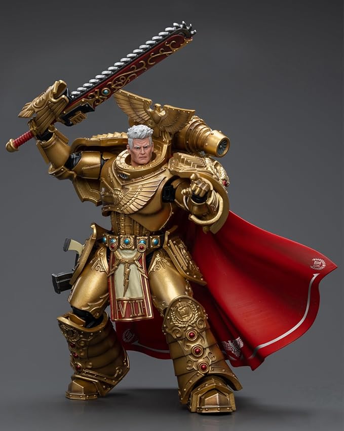 Pipigirl JoyToy 40K Genuine License 1:18 Action Figure, Imperial Fists Rogal Dorn, Primarch of The Vllth Legion, 7.08 inch Collectible Action Figures Kits (Rogal Dorn)