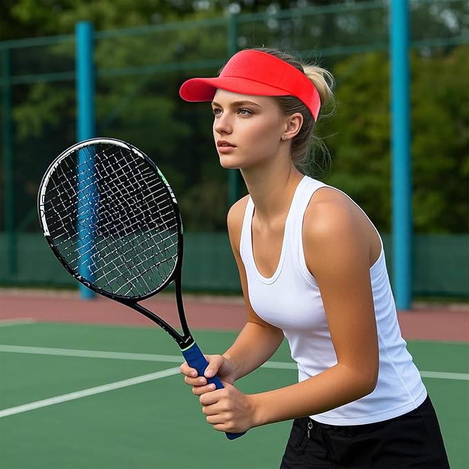 Topbuti Sports Sun Visor Hats for Women Men Adjustable Cotton Beach Baseball Tennis Golf Hat Caps UV Protection Visors