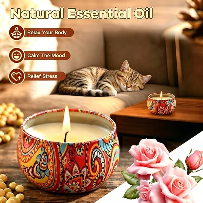 Scented Candles Gift Set, Candles for Home Scented 12 Pack, 300 Hours Long Lasting Soy Wax Aromatherapy Candle Set, Friends Moving Away, Birthday, Retirement Gifts for Women with Gift Box
