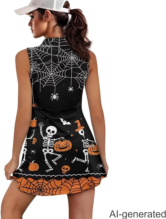 Golf Dress Tennis Dresses for Women with Built in Shorts and Pockets Sleeveless Athletic Dress Workout Dress