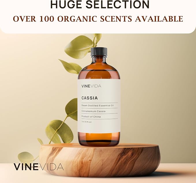 VINEVIDA [16oz] Cassia Essential Oil 16 oz - Bulk Essential Oil for Soap Making and Candle Making