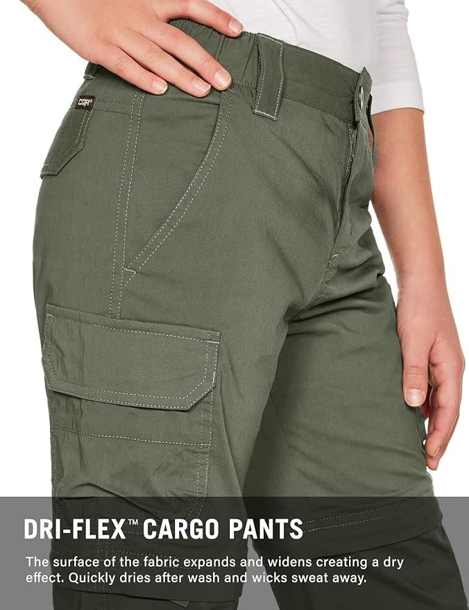 CQR Kids Youth Hiking Cargo Pants, UPF 50+ Quick Dry Convertible Zip Off Pants, Outdoor Camping Pants