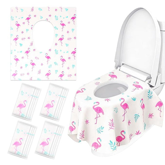 32 Pcs 23.5" x 25.4" Disposable Toilet Seat Covers for Kids & Toddlers, Hygienic & Convenient Potty Training Seat Covers, Perfect for Travel & Public Restrooms