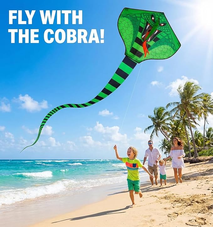 3 Pack Large Kites - Dragon Snake Delta Kites Easy to Fly for Adults Kids Beach Park Outdoor Game Activities, Gifts for Easter Festival Birthday
