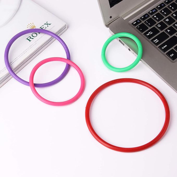 HRLORKC Plastic Ring Toss Game Set Rings for Ring Toss for Kids Outdoor Games Plastic Carnival Rings Carnival Games for Carnival Party and Parent-Child Games…