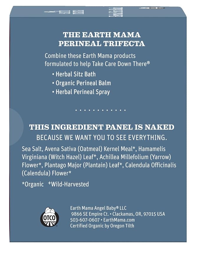 Earth Mama Herbal Sitz Bath | Pregnancy & Postpartum Essentials, Soothing Sitz Bath for Hemorrhoids with Witch Hazel, & Calendula, 6-Count (2-Pack)