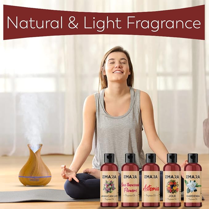 EMARA All Natural Floral Gardenia Essential Oil for Diffusers, Skin Care, Aromatherapy Fragrance Oil, Organic Therapeutic Grade 4 fl oz