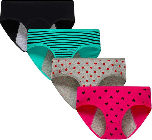 Demifill Teen Girls Period Underwear Cotton Soft Women Panties For Teens Briefs