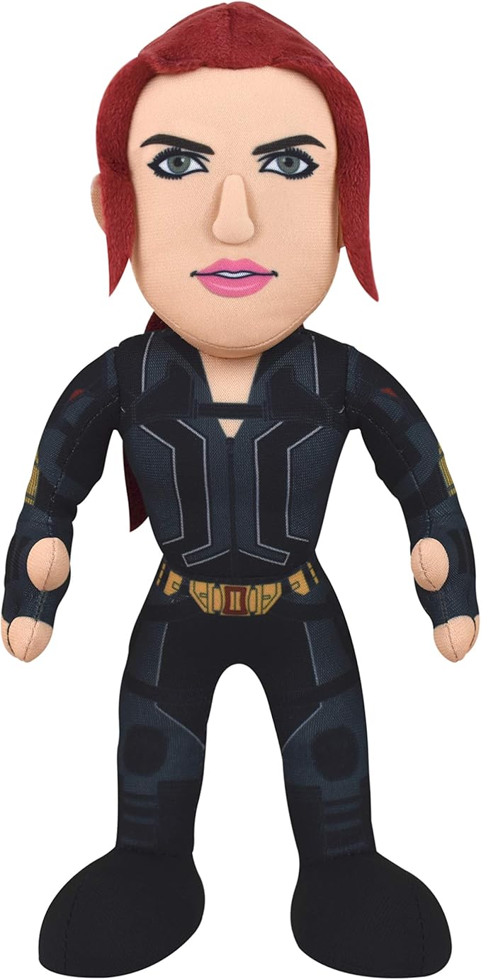 Bleacher Creatures Marvel Black Widow 10" Plush Figure - A Superhero for Play or Display