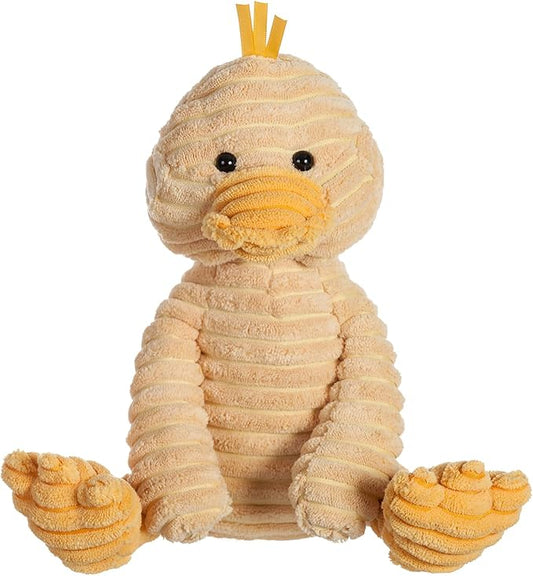 Apricot Lamb Toys Plush Corduroy Duck Stuffed Animal Soft Cuddly Perfect for Child (Medium, 12 Inches)