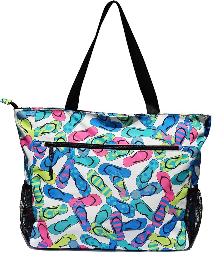 ESVAN LARGE BEACH BAG Water Resistant Lightweight 20 inch Women Oversize Tote Bag for Gym Beach Travel Pool Yoga Nurse