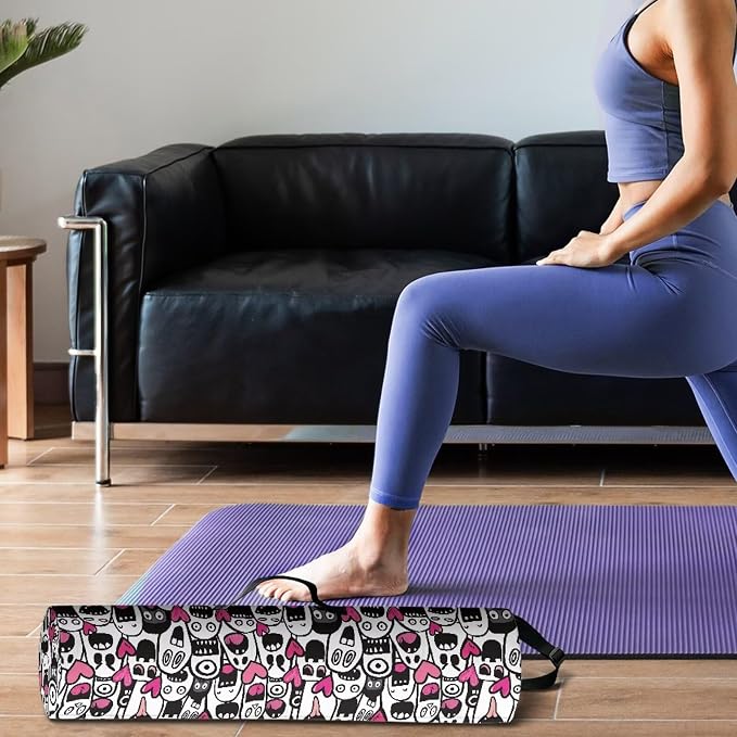 Yoga Mat Bag with Adjustable Shoulder Strap and Handle Zipper, 30in Wide x 6.3in Diameter for Yoga Mat Storage