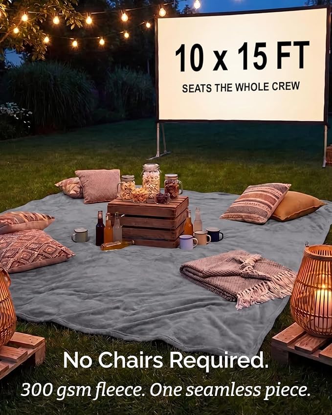 Ultra Soft Fleece Blanket Giant Blanket Size - Flannel Fleece Luxury Blanket - Lightweight for Couch Bed Chair - Thick, Warm and Breathable - All Season Cozy, Dark Grey