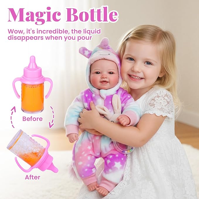 BABESIDE Baby Dolls, 17inch Large Realistic Cute Soft Body Baby Doll Real Life Baby Dolls with Accessories for 3+ Year Old Girls Gifts, Pretend Play, Collection