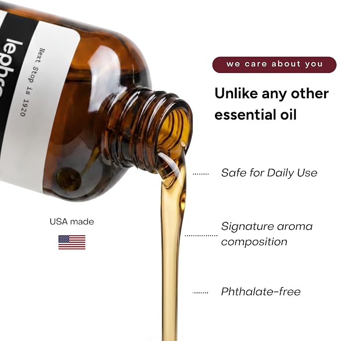 Essential Oil for Waterless Diffusers, Premium Aroma Oil for Home Scenting, Fragrance Oils for Cold Air and Ultrasonic, Pure, Hotel Luxury, Aromatherapy 3 fl oz (Next Stop is 1920)