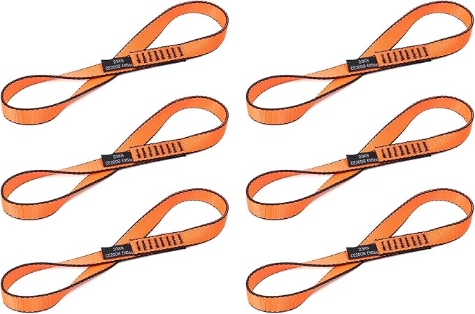 18MM Nylon Climbing Sling Runner 23KN CE2008/EN566 Strong Webbing Straps for Rock Climbing,Mountaineering, Rappelling, Swing, Yoga Hammock etc