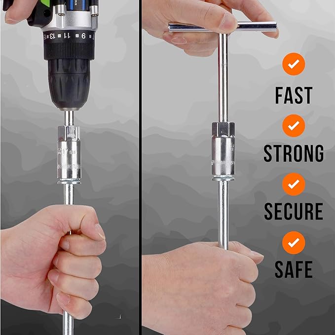 Trampoline Anchors High Wind Heavy Duty 12" Set of 4/6/8 with Straps, Drill Bit - Trampoline Anchor Kit - Trampoline Stakes Anchors High Wind - Ground Anchors - Trampoline Wind Stakes - Ground Stakes