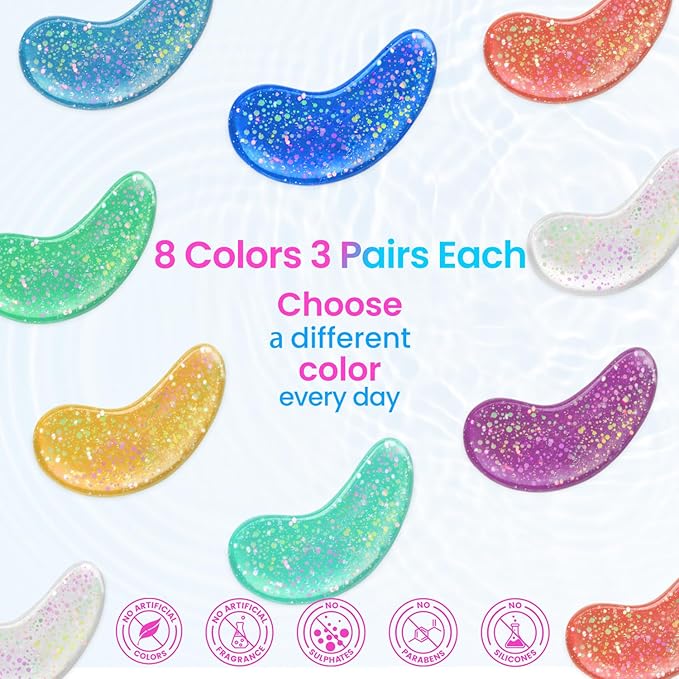 Under Eye Patches (24 Pairs) - Eye Masks for Wrinkles, Puffy Eyes, Dark Circles, Eye Bags, Under Eye Mask for Refreshing, Revitalizing, Mothers Day Gifts for Mom, Birthday Gift for Teenage Girls