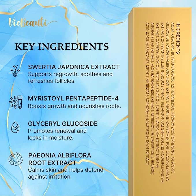 VieBeauti Eyebrow Growth Serum 5mL – Brow Serum for Fuller & Thicker Looking Brows, Advanced Nourishing Formula, Vegan & Cruelty-Free, Gentle for Sensitive Skin