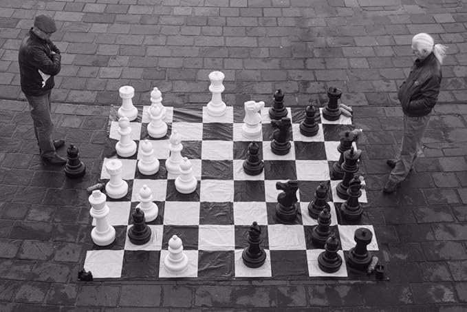 MegaChess Giant Oversized Premium Complete Set of Chess Pieces with 25 Inch Tall King - Black and White