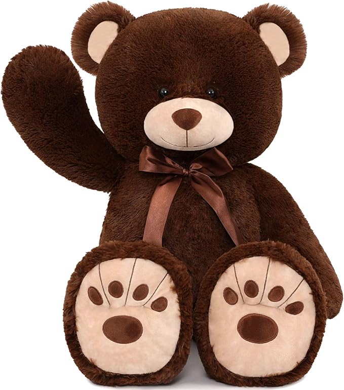 MorisMos Giant Teddy Bear Stuffed Animal, Big Teddy Bear Life Size, 36in Large Bear Cuddly Soft for Baby Shower, Boys, Girls