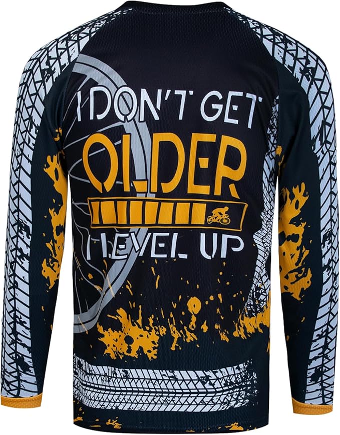 Boy Girl Cycling Jersey Kids Mountain Bike Motocross Long Sleeve Shirt Biking Tops 4-14 Years