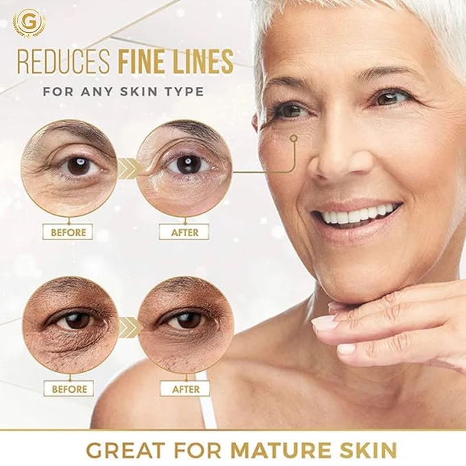 Goldi Premium Eye Mask (20 Pairs) - 24K Gold Eye Mask with Vitamin C & Collagen. For Under eye bags, Fine line, Dark Circles and Puffiness. Beauty & Personal Care (Japan Formula)