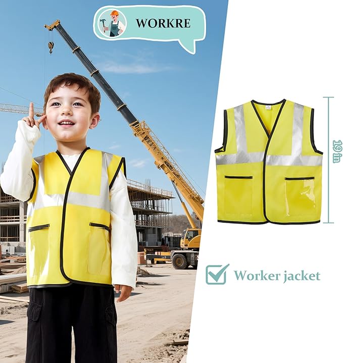 Homyrium Toddler Dress Up Clothes Boys Costumes 6 Set - Astronaut/Doctor/Fireman/Policeman/Construction for Age 3-8