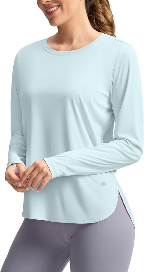 Women's Sun Shirts UPF 50+ Long Sleeve UV Protection Shirt Lightweight Quick Dry Workout Hiking Tops for Women