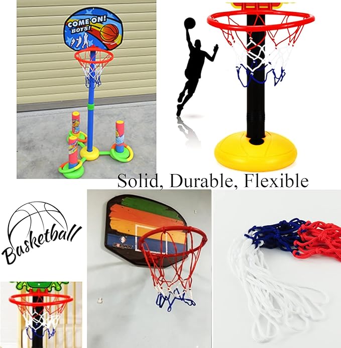 Small Net Replacement for 12 Loops Mini Basketball Hoop, 8"-10.25" Rims, All Weather Anti Whip