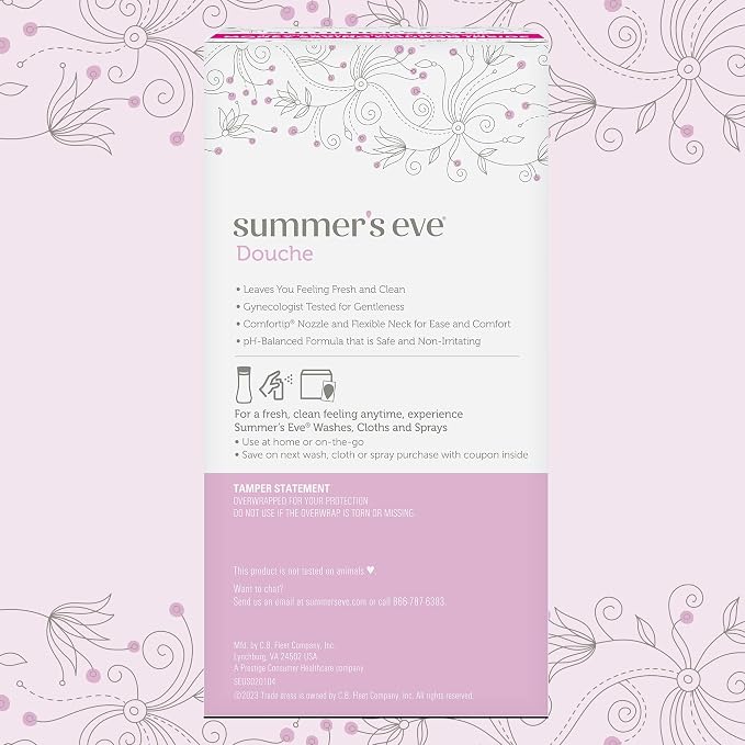 Summer's Eve Douche, Island Splash, Vaginal Douche for Women to Help Reduce Vaginal Odor, 4.5 oz, 4-Count