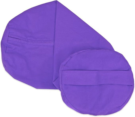 YogaAccessories Cover for Round Cotton Yoga Bolster