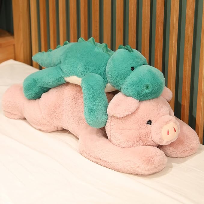 Weighted Stuffed Animals, 3.3 lbs Weighted Pig Stuffed Animal Toy Pig Plush Animals Throw Pillow Gifts for Boys Girls, 19.6 inch