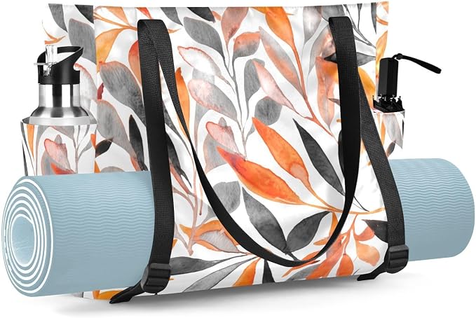 MCHIVER Yoga Bag for Women Men Large Yoga Mat Bag with Adjustable Strap Workout Bags Totes for Pilates Yoga Travel