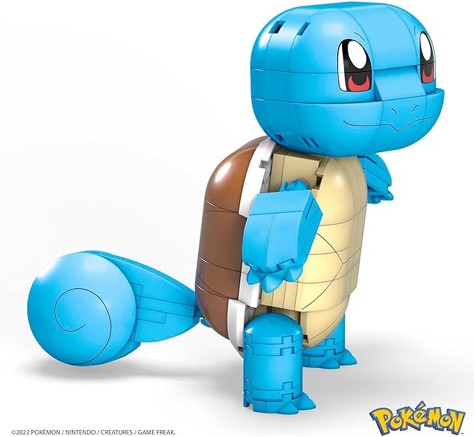 MEGA Pokemon Action Figure Building Toys for Kids, Build & Show Squirtle with 199 Pieces, 1 Poseable Character, 4 Inches Tall
