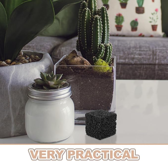 SOIMISS Lava Rock Cube Essential Oil Stone Diffuser Aromatherapy Stone Portable Scented Lava Diffuser for Office Home Decor and DIY Crafts 1.96 Inch