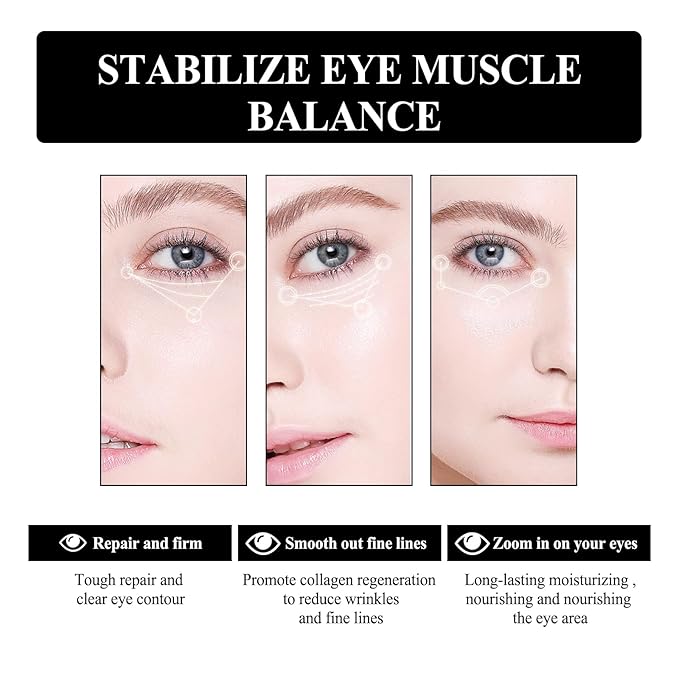 Snake Peptide Eye Cream，Anti-Aging Eye Cream for Dark Circles, Puffiness & Wrinkles, Hydrating Eye Treatment with Niacinamide & Glycerin (1)