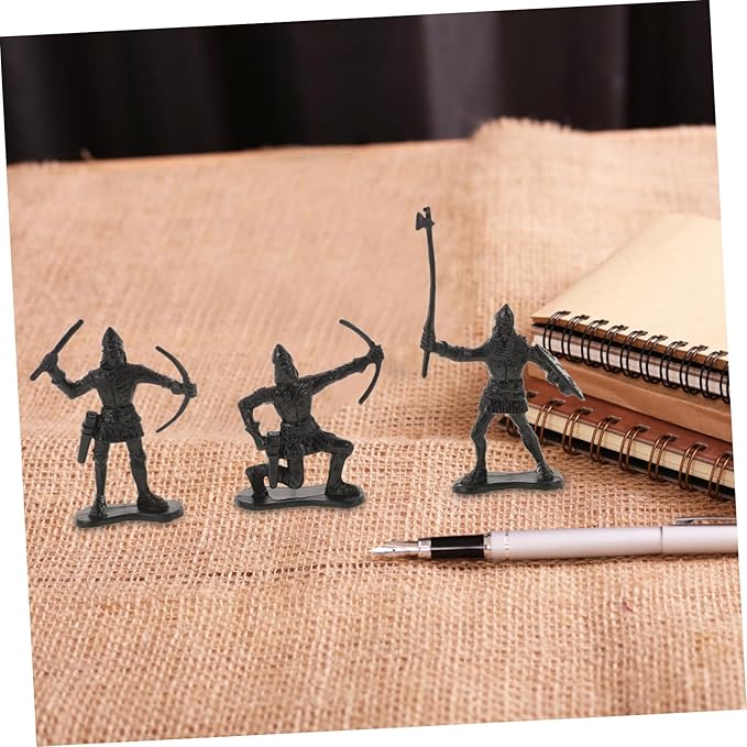 TOYANDONA 60-Piece Medieval Army Men Action Figures Set Miniature Knights and Soldiers for Boys for Castle Play and Imaginative Play