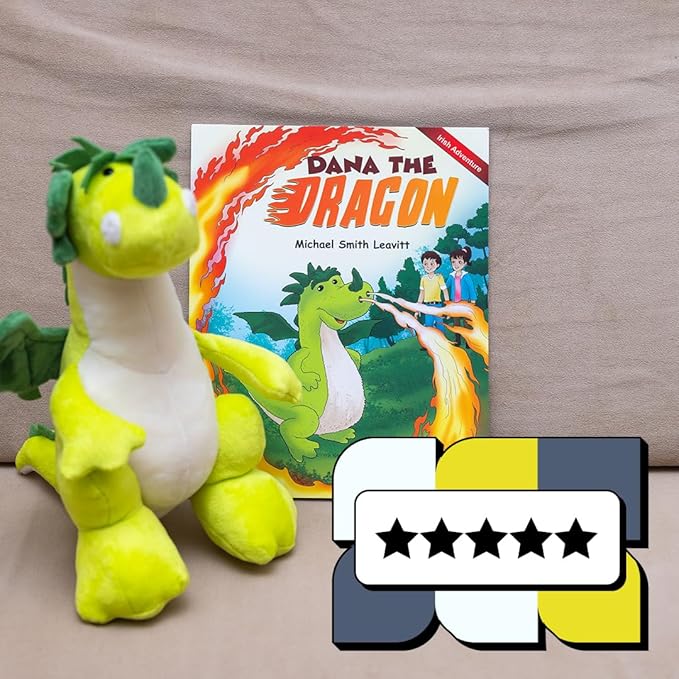 Dana The Dragon Stuffed Animal and Storybook Set About Bravery & Teamwork - Interactive Storytelling Bundle with Dragon Plush & Full-Color Illustrations for Ages 3-8