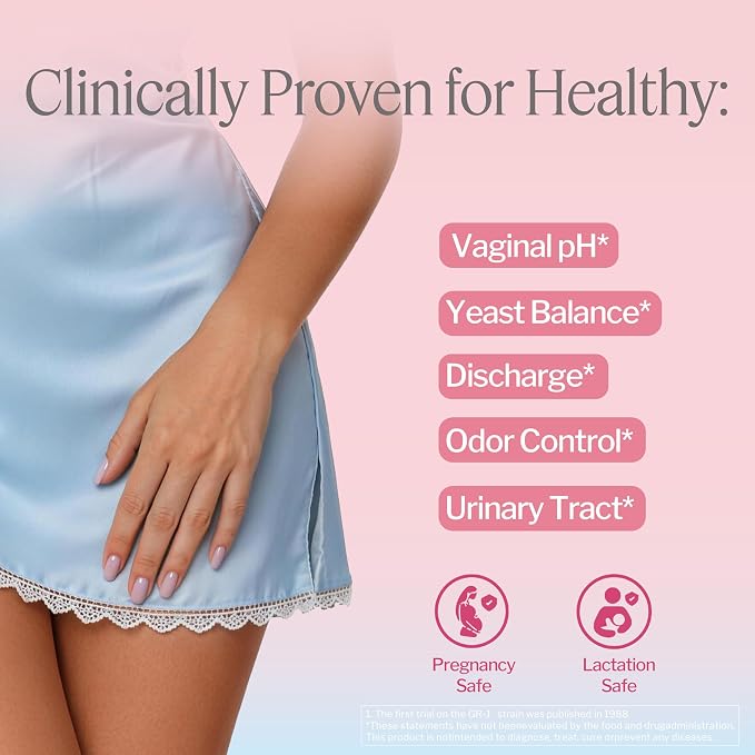 Life-Space Probiotic for Women, 2 Month Serving, Support Healthy Vaginal Microflora & Comfort, Daily Supplement for Women, pH Balance with Lactobacillus rhamnosus, 6.3 Billion CFU & 6 Strains, 60 ct