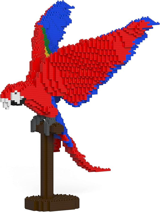 JEKCA Scarlet Macaw 02S | Parrot Plastic Building Blocks | Age 14+