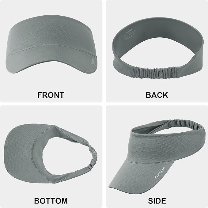 Sukeen Cooling Stretchy Sun Visor for Women Men UV Protection Cooling Hat | Lightweight quick-dry free size vizor with instant cooling, sports visor hat for golf, tennis, cycling, running, pickleball