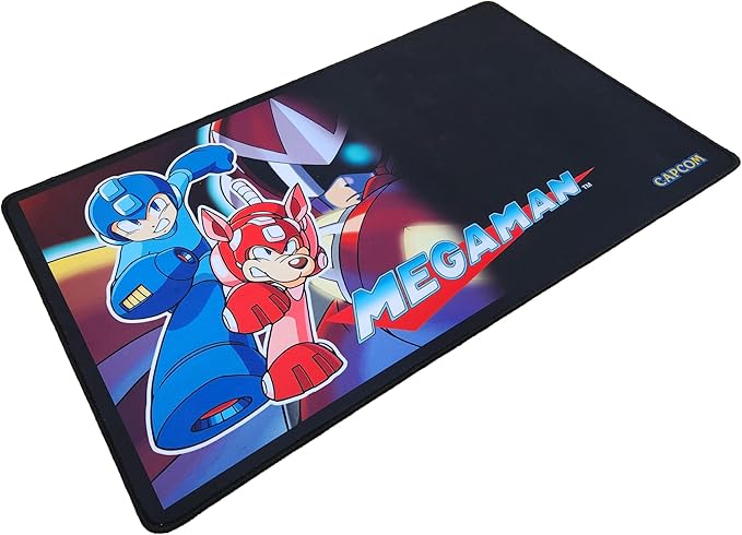 Megaman KV3 Playmat, Multi-Functional playmat Serves as Surface for Gaming Comfort and as a Protective Layer for Your Cards, Game Pieces and Table, Made from neoprenepolyester Fabric