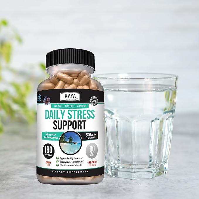 Kaya Naturals - Natural Herbal Support Vitamin Supplement are Designed to Help You find Balance and Relaxation in Your Daily Routine - Vitamin Supplement - 180 Capsules