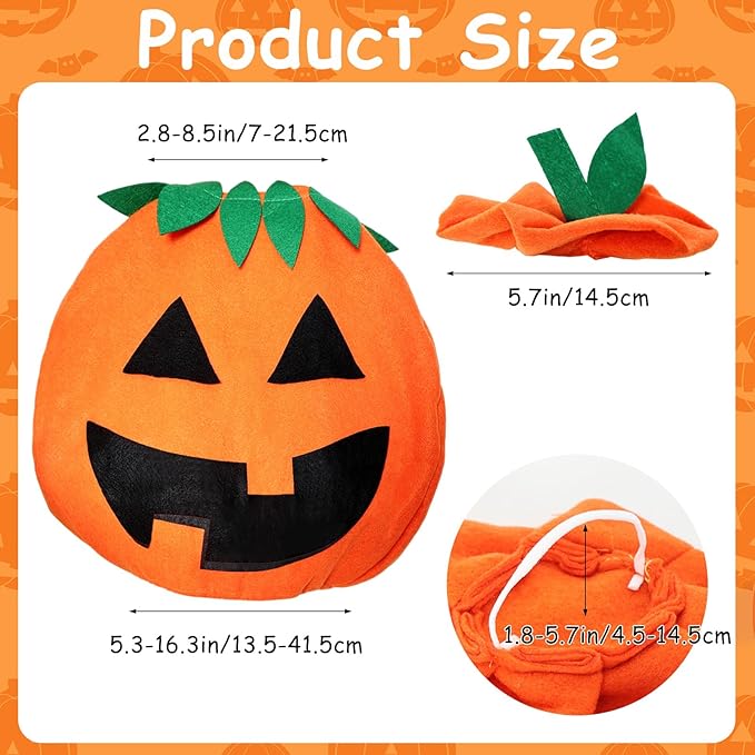 2 Pcs Halloween Porch Goose Outfits Pumpkin Goose Costume for Cement Plastic Duck Halloween Outdoor Patio Yard Lawn Statueart Decor