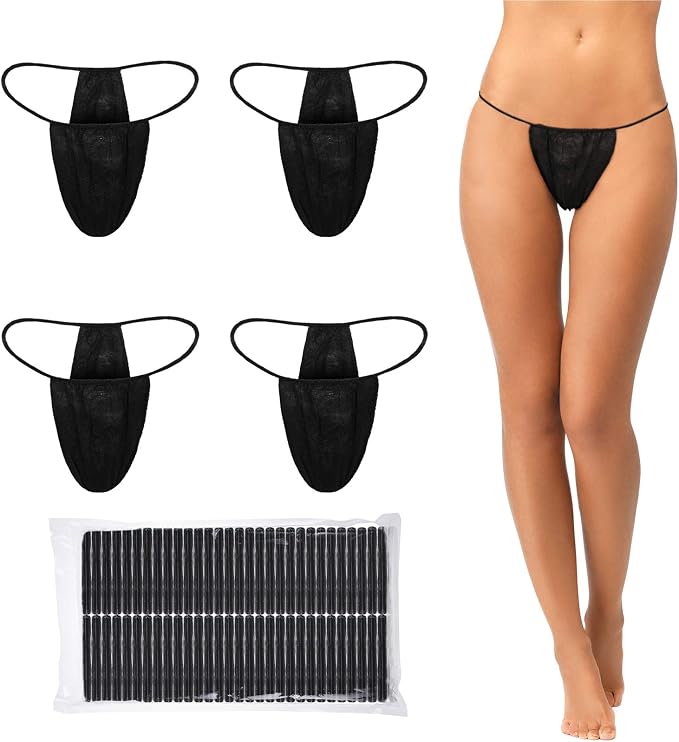 Disposable Thong Panties Women's Spa Thong Soft Breathable Disposable Tanning Underwear