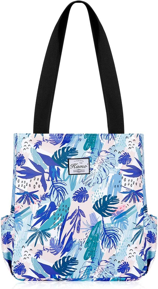 KAMO Floral Tote Bag - Waterproof Lightweight Handbags Travel Shoulder Bag for Hiking Yoga Gym Swimming Travel Beach
