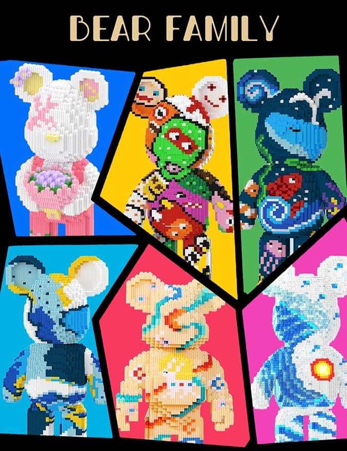 GAMTIM Animal Ocean Bear Bear Model Set,(9435Pieces) –Ornaments Building Blocks