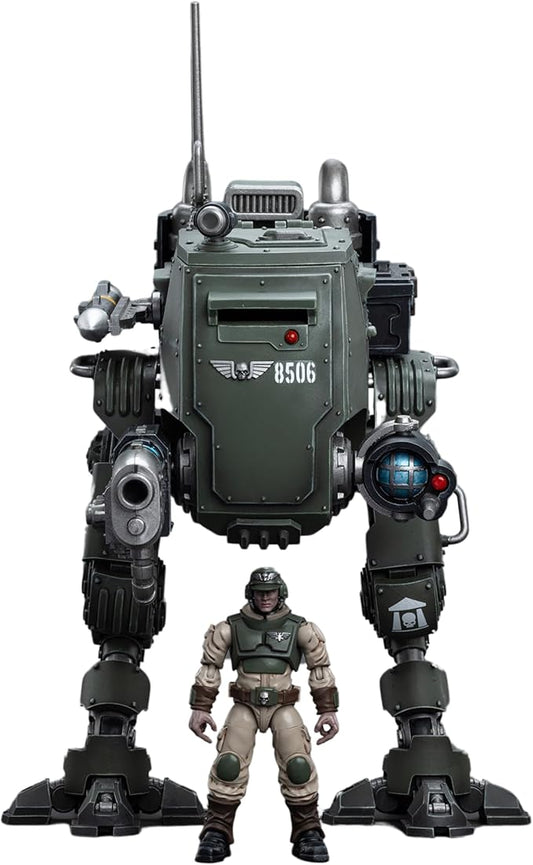 JOYTOY Warhammer 40K Action Figure Astra Militarum Cadian Armoured Sentinel Collection Anime Model 1/18 for Unisex, Adult, Christmas, Birthday Gift